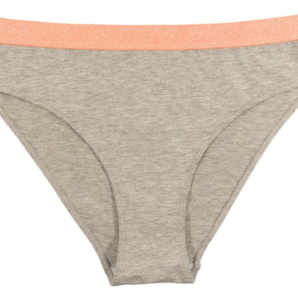 High Waisted Cotton Cheeky with Shimmer Elastic